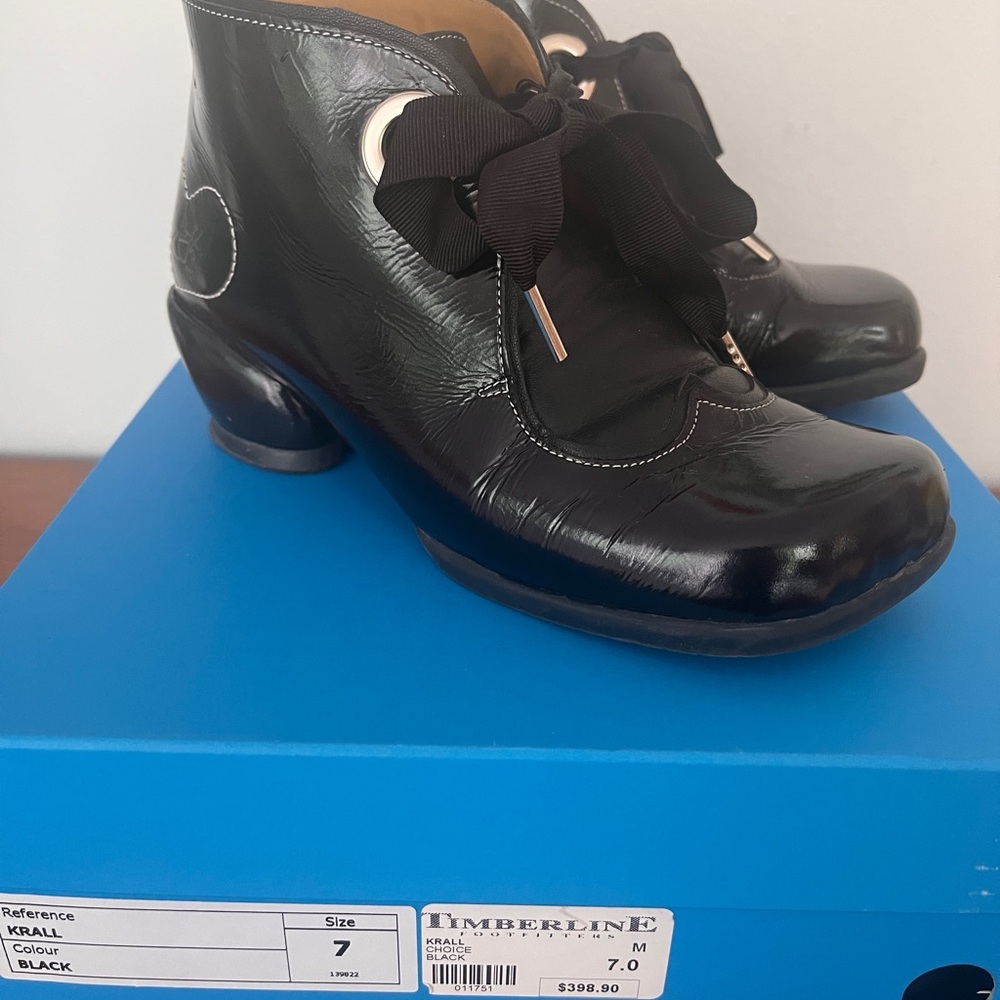 John Fluevog Krall Women's Black Leather Shoes Size 7